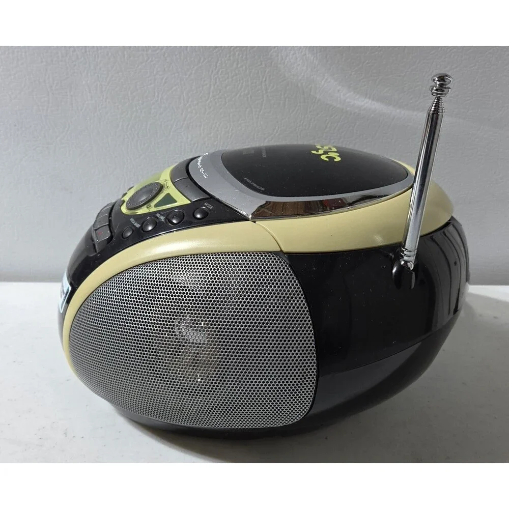 Sony CFD-E90 Boombox CD Radio Cassette-Corder Portable Beige - READ DESCRIPTION